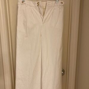 Elegant Ivory White Straight Leg Jeans for Women